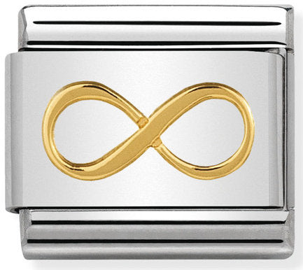 Nomination, COMPOSABLE klasik semboller ve çelik ve 18k altın (41_infinity)