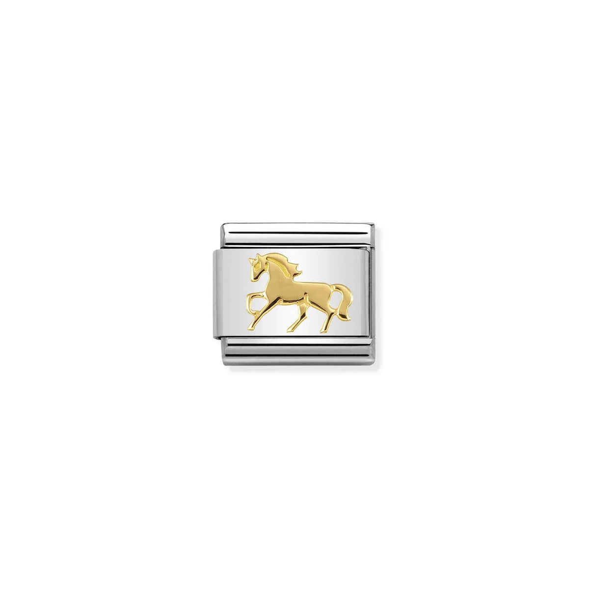 Nominaiton Italy, Composable Classic Dekoratif Link - Semboller - Dörtnala - (26 Galloping Horse) 18K Altın