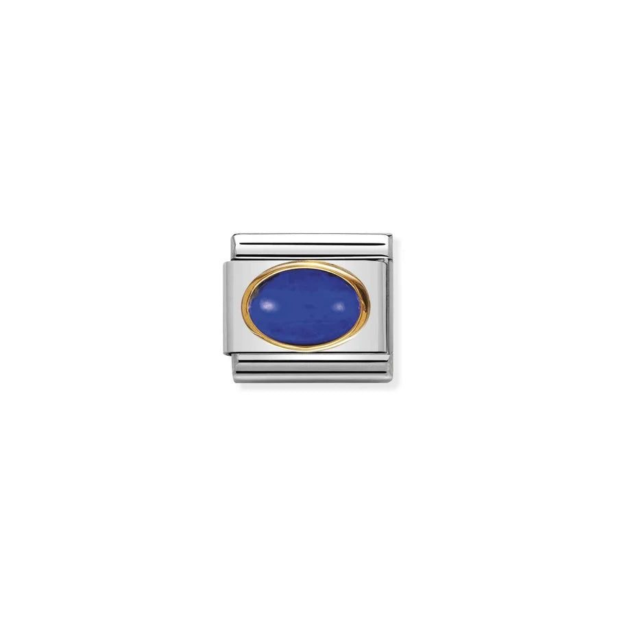Nomination Italy, Composable Classic Dekoratif Link - Taşlar Oval - Lapis - (09 LAPIS) 18K Altın