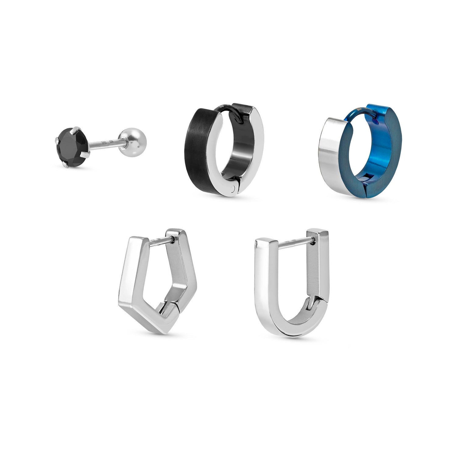 Nomination, Kit of 5 B-YOND earrings ed, HYPER in steel (007_Multi-coloured)