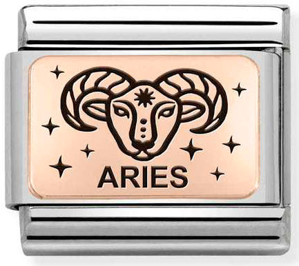Nomination, COMPOSABLE Klasik ZODIAC (IC) çelik ve 9K altın (01_ARIES)