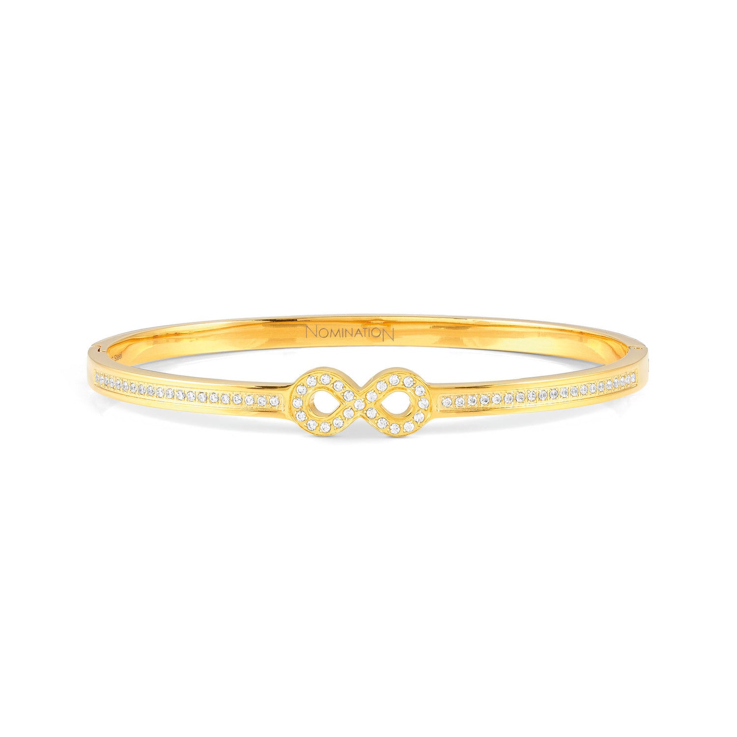 Nomination,PRETTY BANGLES çelik bileklik ve cz SYMBOLS (SMALL SIZE) (067_Infinite Yellow Gold)