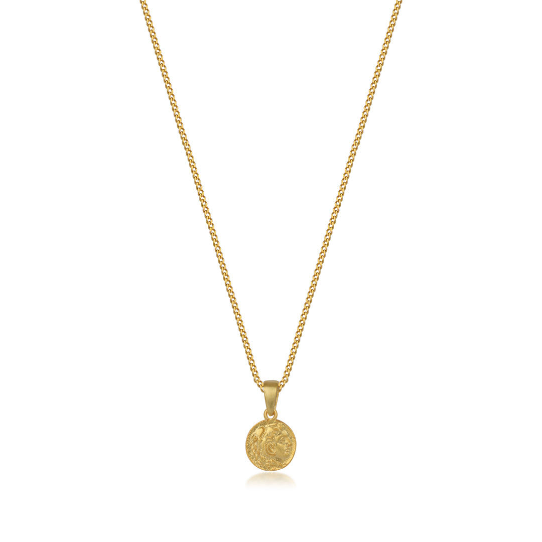 Mini Madalyon Kolye – Altın