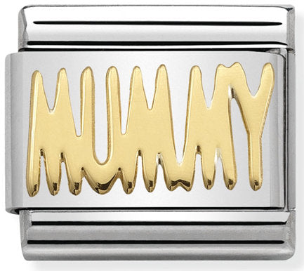 Nomination, 18K altınlı paslanmaz Çelik COMPOSABLE klasik yazılar (21_mummy)