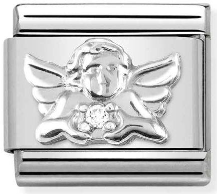 Nomination, COMPOSABLE CL Sembolleri Paslanmaz Çelik, 925 Ayar Gümüş  ve kübik zirkonya (15_angel)