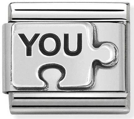 Nomination, ST, Çelik ve 925 Ayar Gümüş (40_ You Bulmaca (You Me))