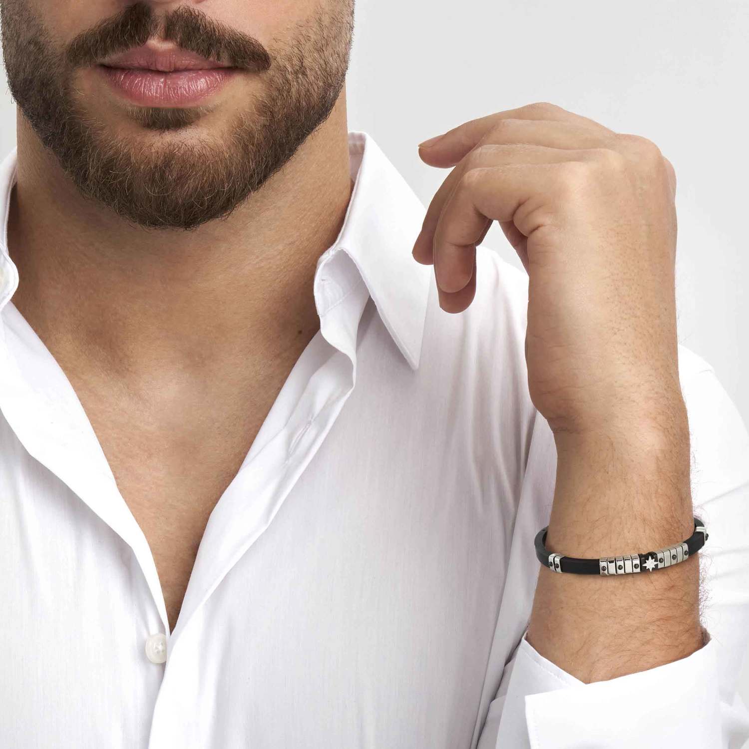 Nomination, CITY bracelet in steel and rubber (014_Wind Rose)