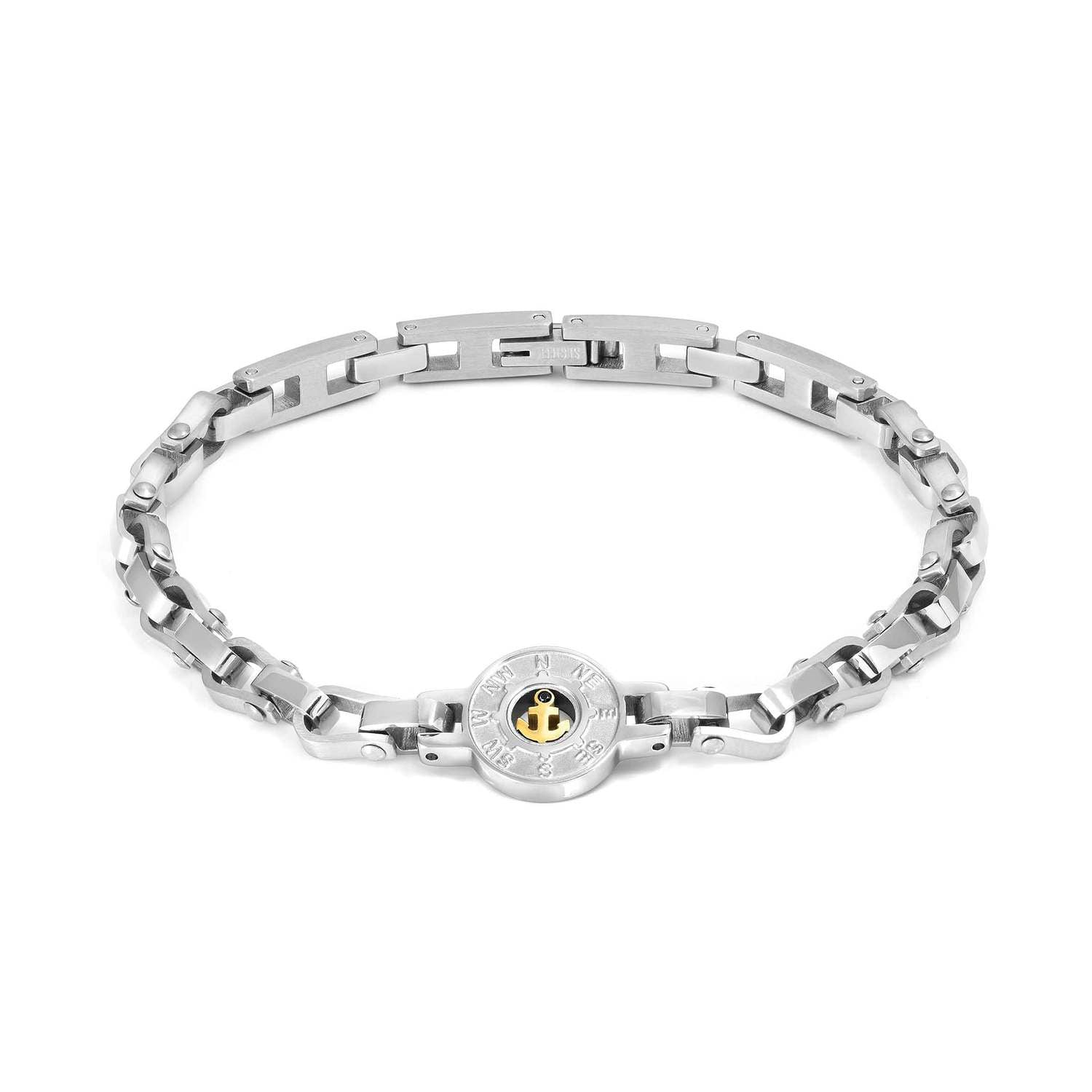 Nomination, MANVISION bracelet in steel and cubic zirconia ANCHOR (012_Yellow Gold)
