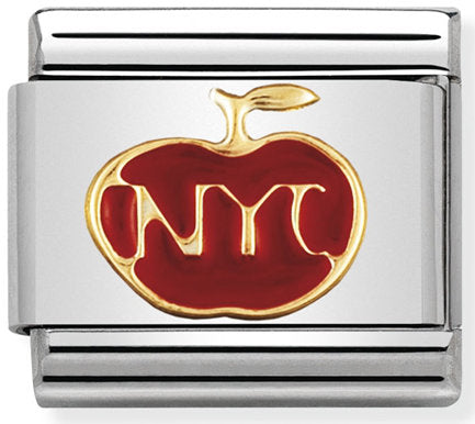 Nomination, Emaye ve 18K altınlı paslanmaz Çelik COMPOSABLE klasik 1 eğlence (19_ Big Apple (NY))