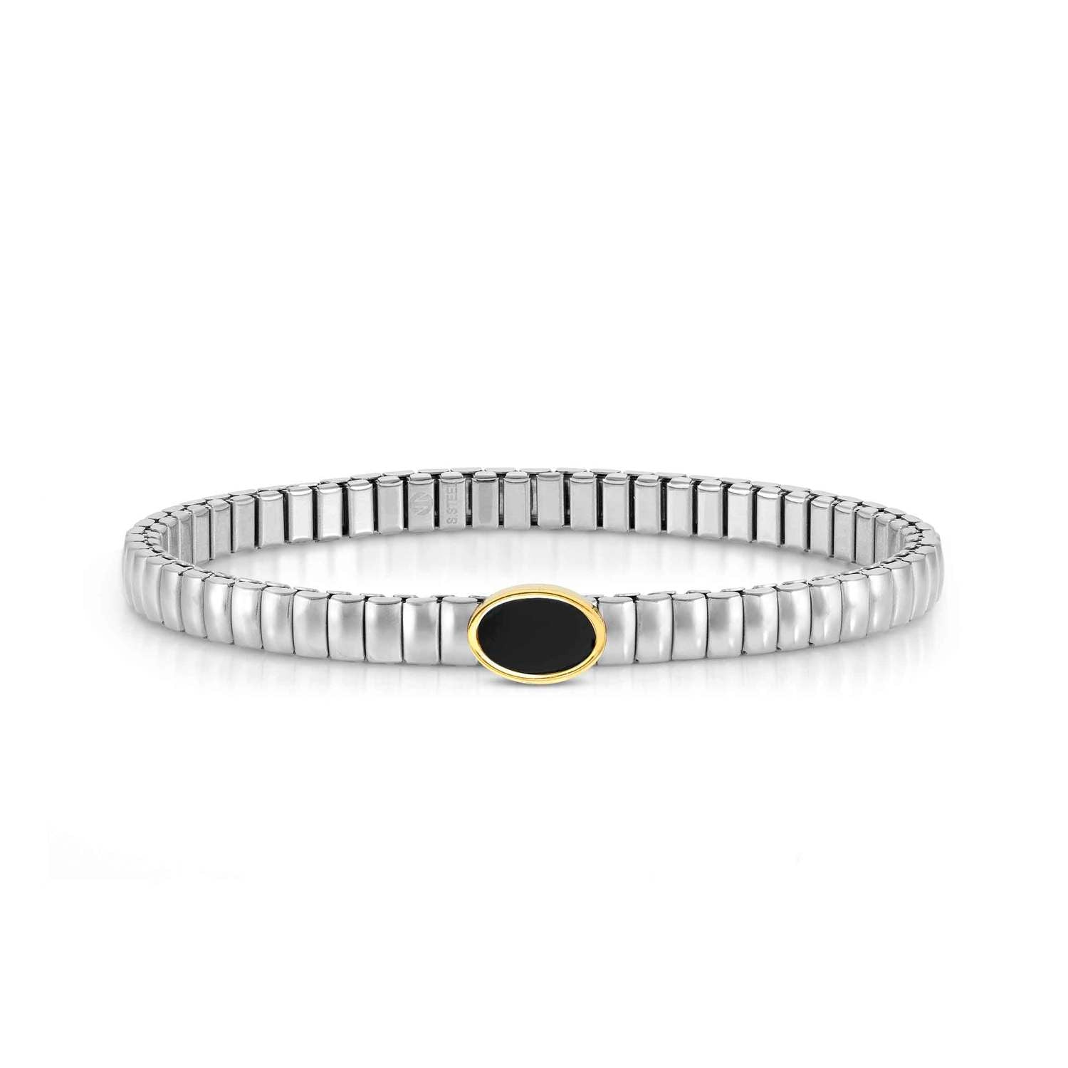 Nomination, XTE XSMALL BRACELET ED, Çelik ve Taş Yaşamı (127_oval Sarı altın Fin, Siyah Ag)