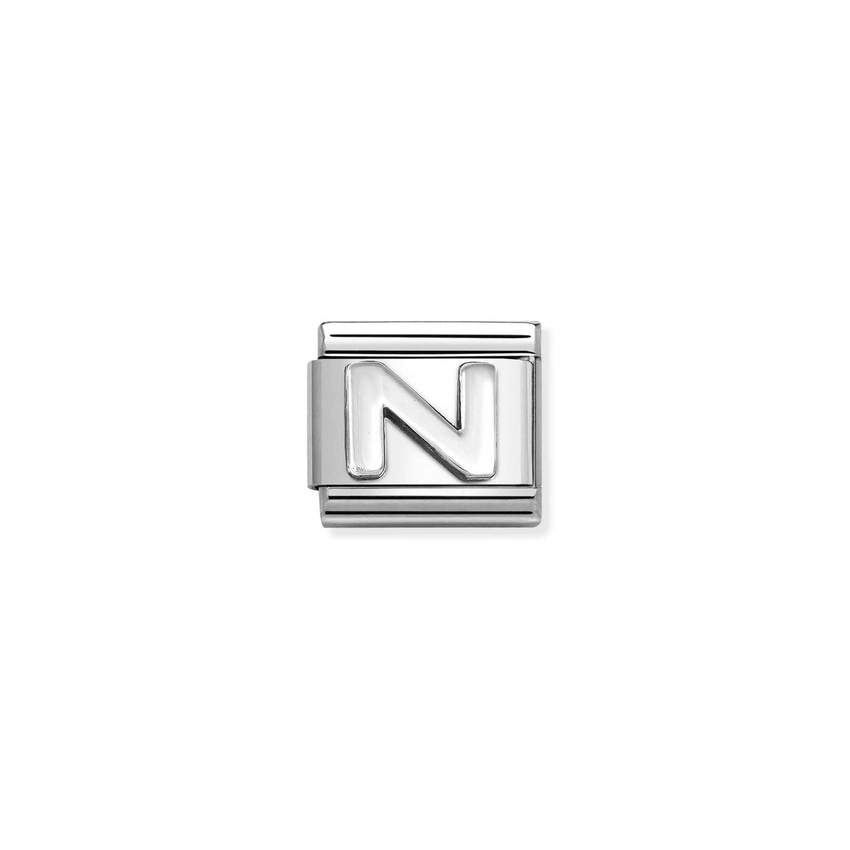 Nomination, Composable Classic Dekoratif Link - Harfler - N - (14 N) 925 Gümüş