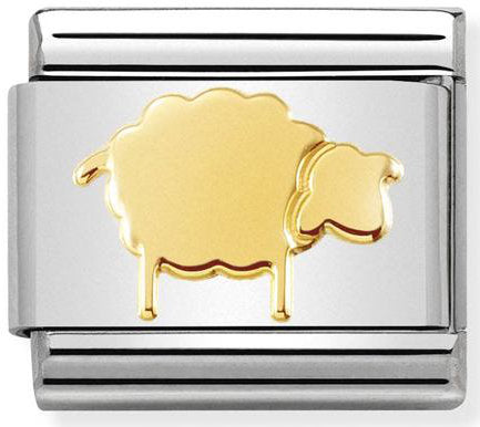 Nomination, 18K altınlı paslanmaz Çelik COMPOSABLE klasik hayvanlar (toprak) (35_sheep)
