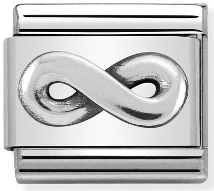 Nomination, ST, Çelik ve 925 Ayar Gümüş (21_infinity) COMPOSABLE klasik oksitlenmiş semboller