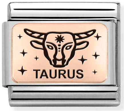 Nomination, COMPOSABLE klasik ZODIAC (IC) çelik ve 9k altın (02_taurus)