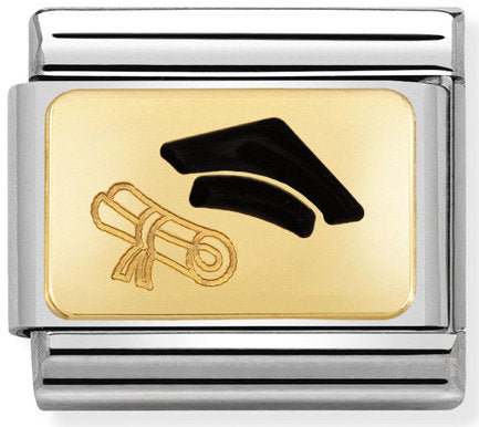 Nomination, COMPOSABLE klasik plakalar çelik, emaye ve 18k altın (27_diploma)