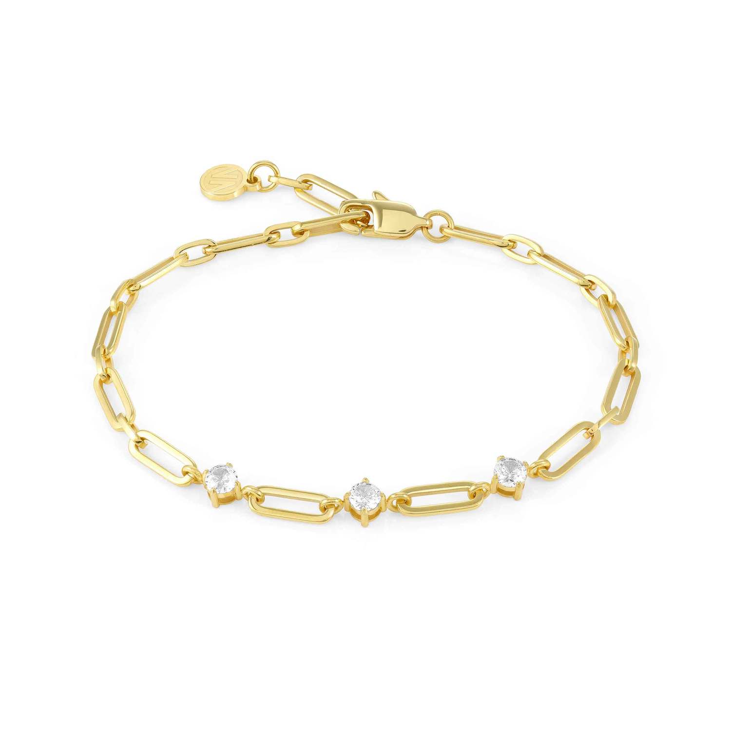 Nomination, CHAINSOFSTYLE bracelet in steel and cz (012_Yellow Gold)