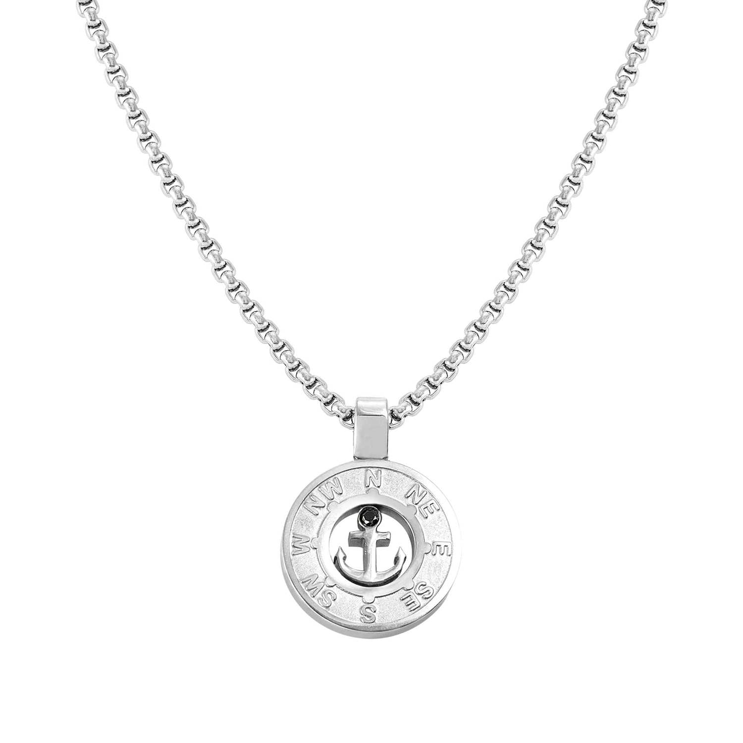 Nomination, MANVISION necklace in steel and cubic zirconia ANCHOR (001_Steel)