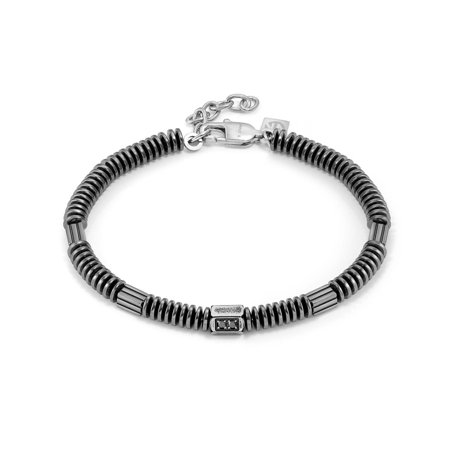 Nomination, B-YOND bracelet ed, HYPER in steel and cz (WASHERS) (015_Black)
