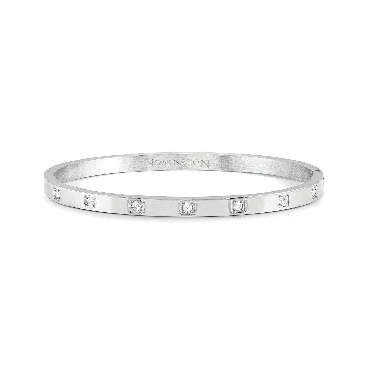 Nomination,PRETTY BANGLES çelik bileklik ve SQUARE cz (SMALL SIZE) (001_Steel)