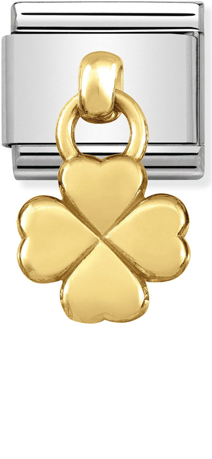 Nomination, COMPOSABLE klasik takılar ve çelik ve 18K altın (02_Four Leaf Clover CZ)