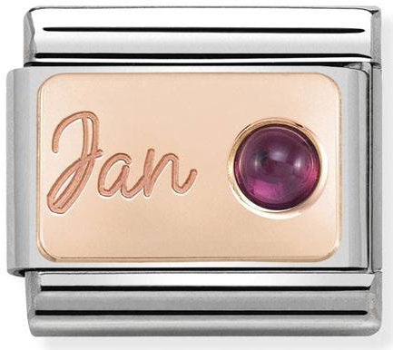 Nomination, S, Steel ve 9K ROSE altın (01_JANAN GARNET).