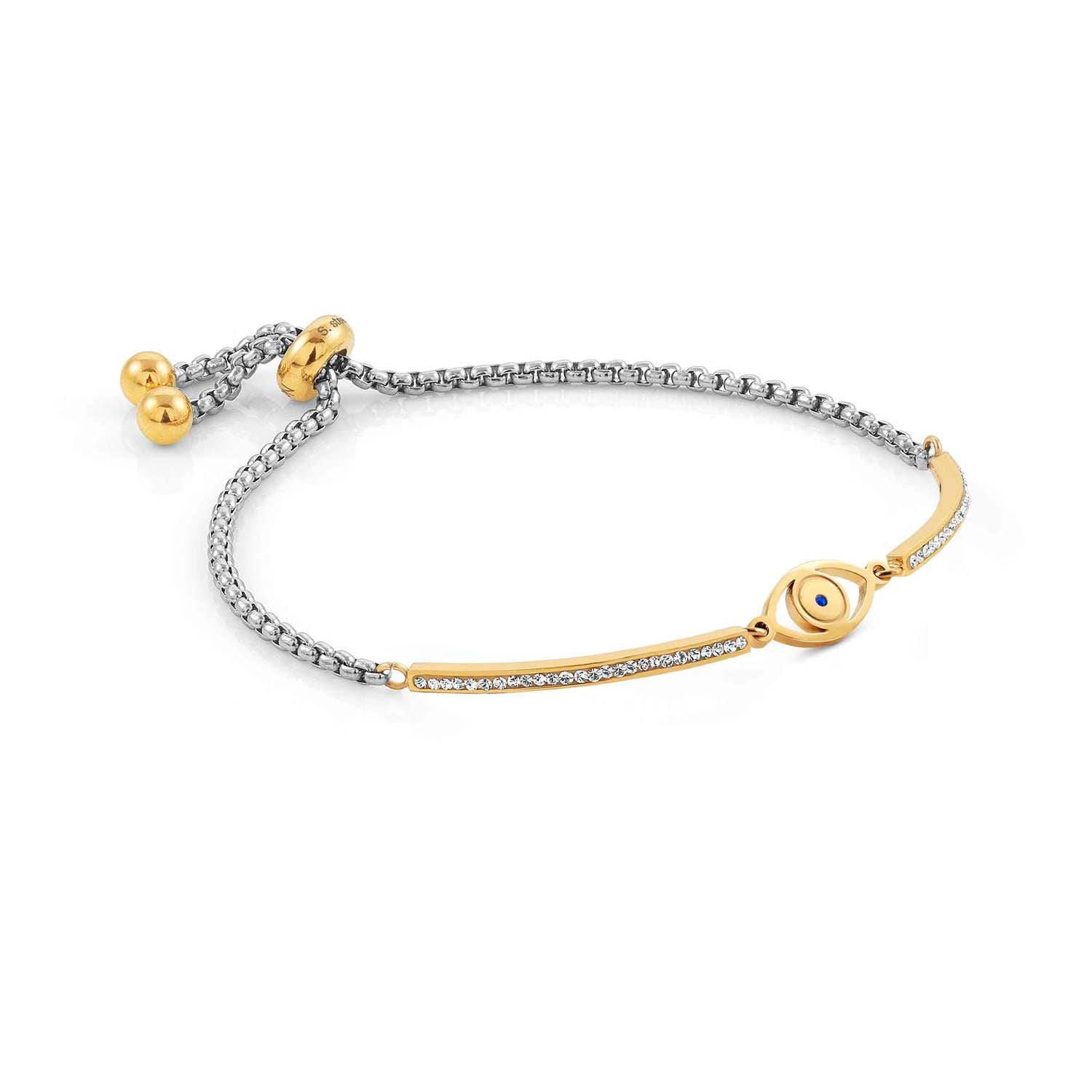 Nomination,MILLELUCI çelik bileklik ve cubic zirconia (GOLD RICH) (056_Eye)