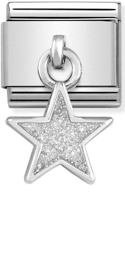Nomination, Composable Classic Charms Çelik, 925 Ayar Gümüş ve Emaye (02_Glitter Star)