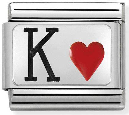 Nomination, Çelik, emaye ve 925 Ayar Gümüş (28_King Hearts)