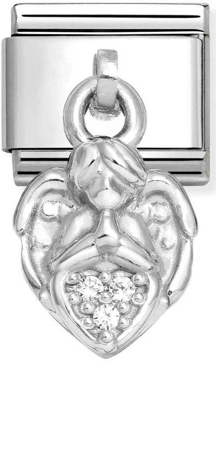 Nomination, Composable Classic CHARMS stainless steel and 925 sterling silver (33_Angel with heart)