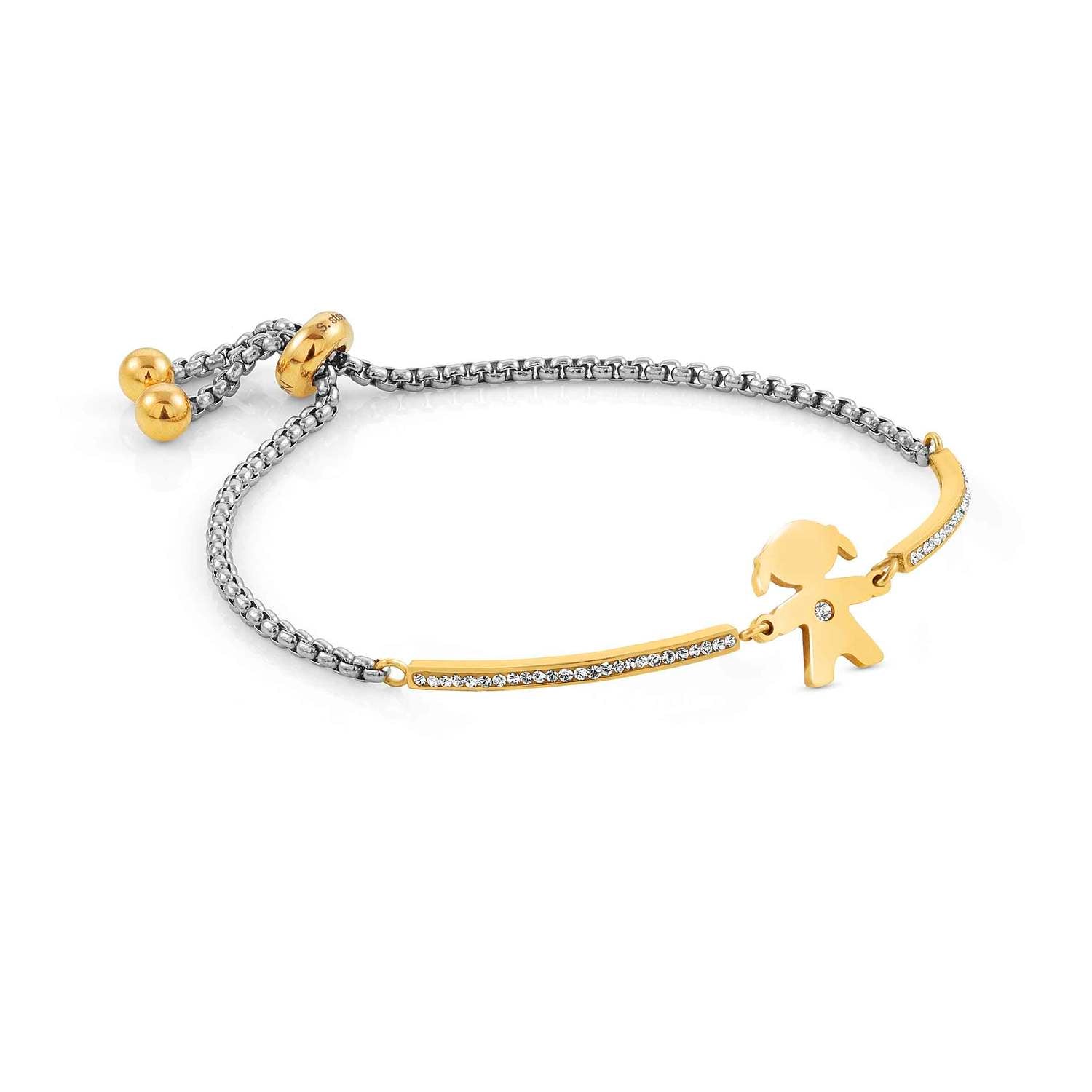 Nomination,MILLELUCI çelik bileklik ve cubic zirconia (GOLD RICH) (026_Baby girl)