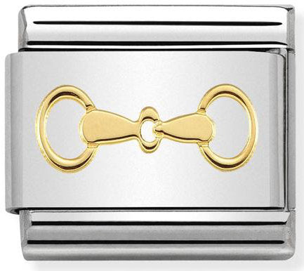 Nomination, COMPOSABLE klasik semboller çelik ve 18k altın (31_snaffle bit)