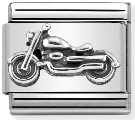 Nomination, ST, Çelik ve 925 Ayar Gümüş (32_Vintage Bike) COMPOSABLE klasik oksitlenmiş semboller