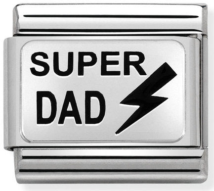 Nomination, Çelik, emaye ve 925 Ayar Gümüş (32_Super Baba)