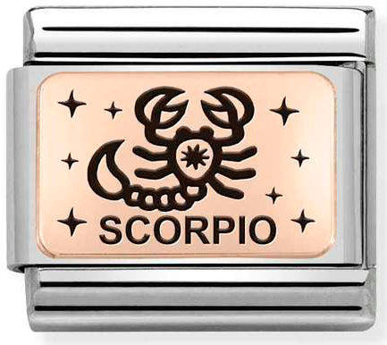 Nomination, COMPOSABLE Klasik ZODIAC (IC) çelik ve 9K altın (08_scorpio)