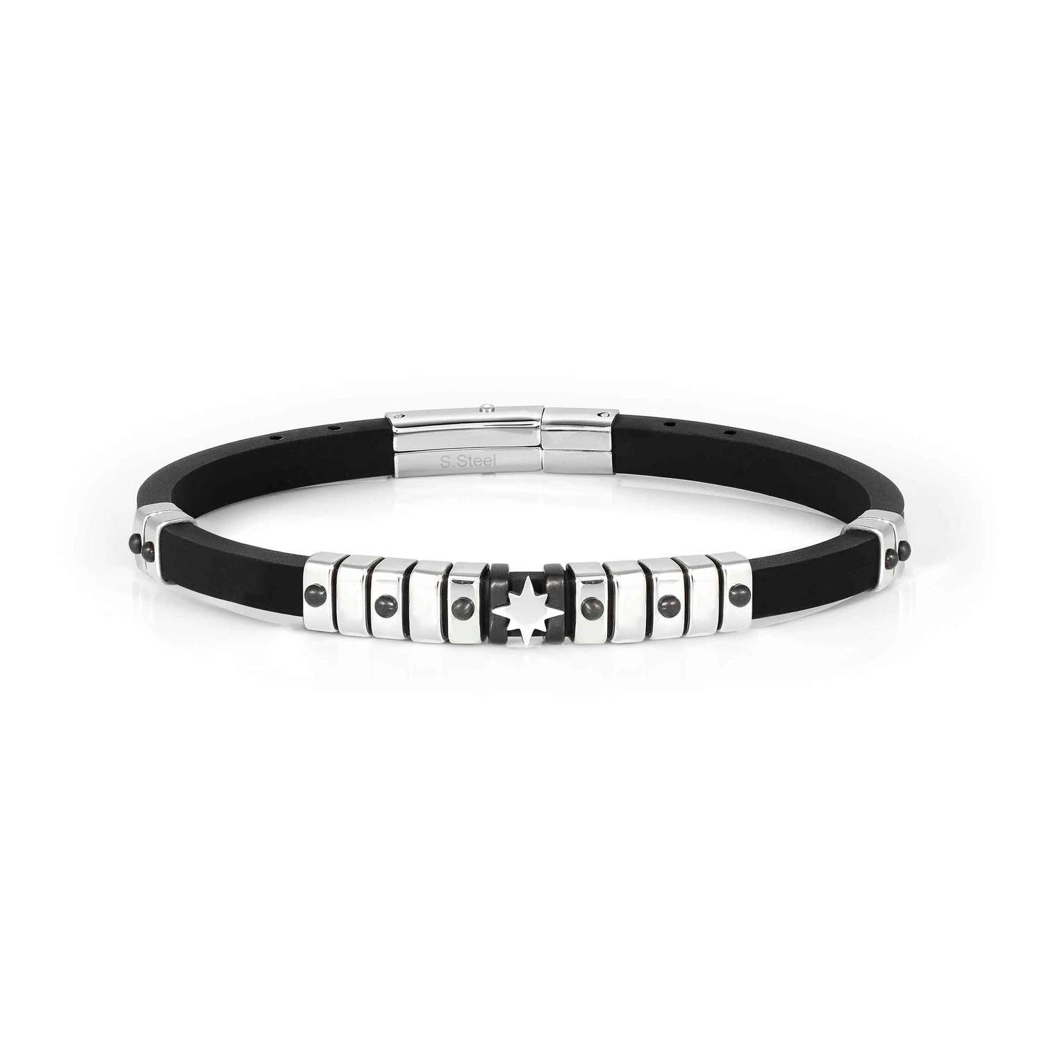 Nomination, CITY bracelet in steel and rubber (014_Wind Rose)