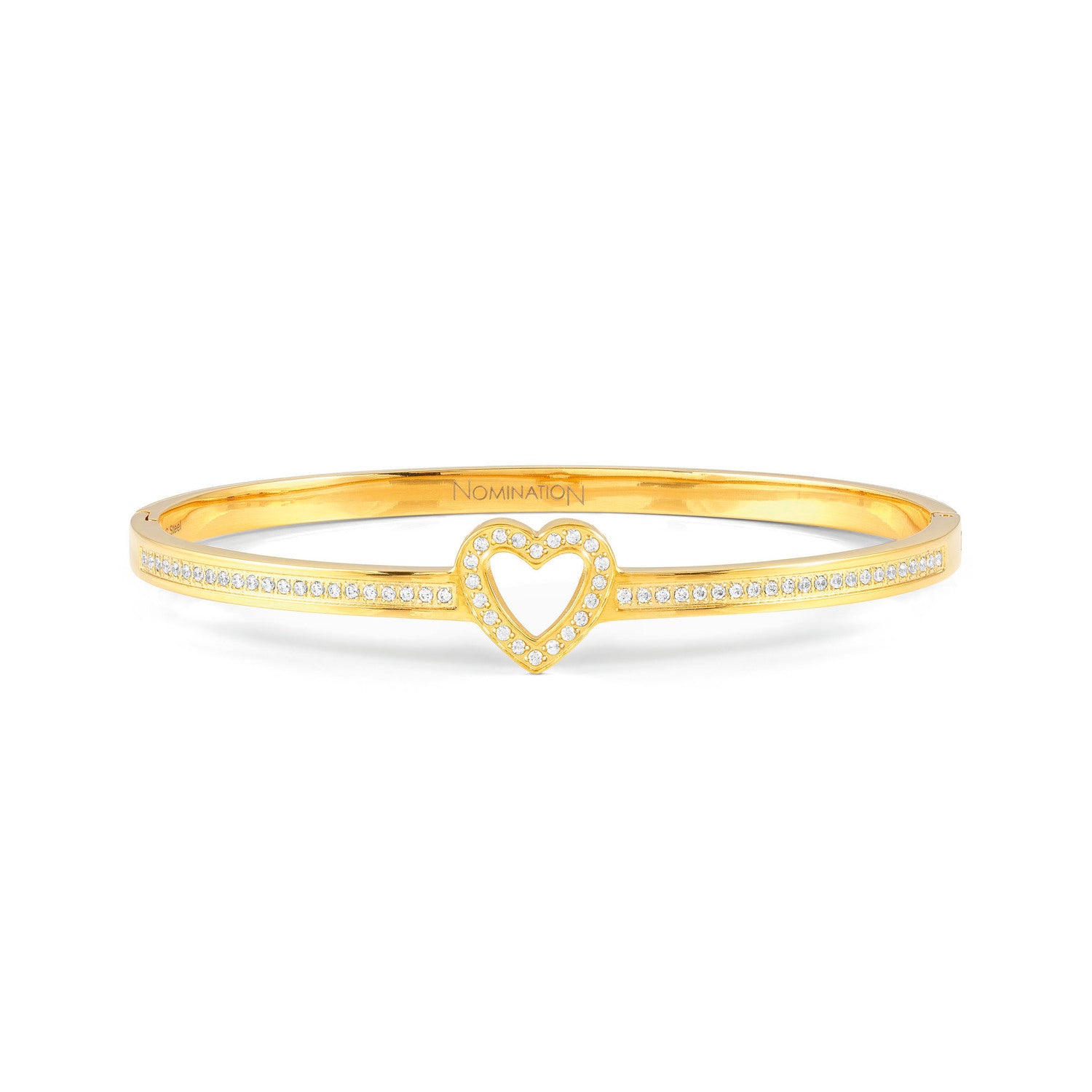 Nomination,PRETTY BANGLES çelik bileklik ve cz SYMBOLS (SMALL SIZE) (006_Gold Heart)