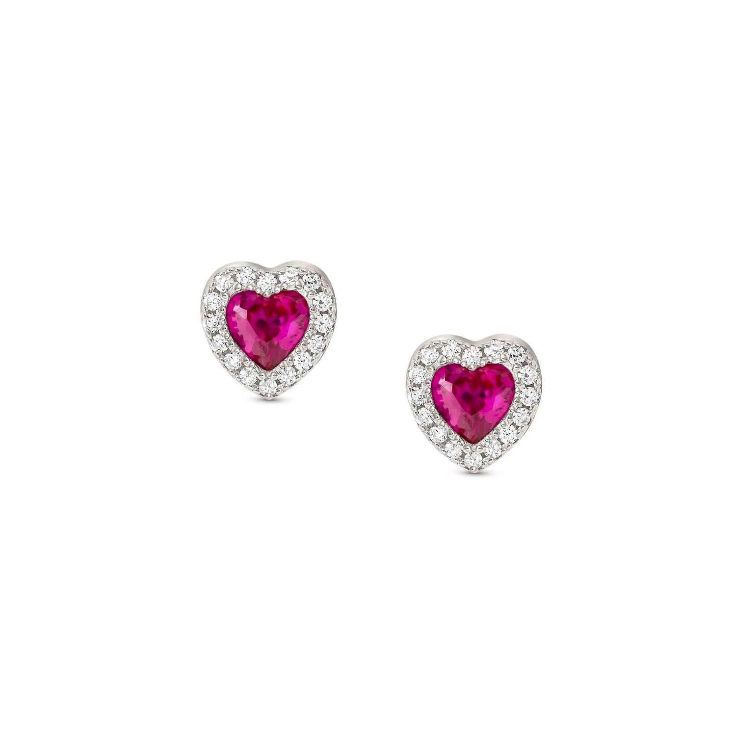 Nomination,ALLMYLOVE küpe in 925 sterling gümüş ve cubic zirconia (006_RED)