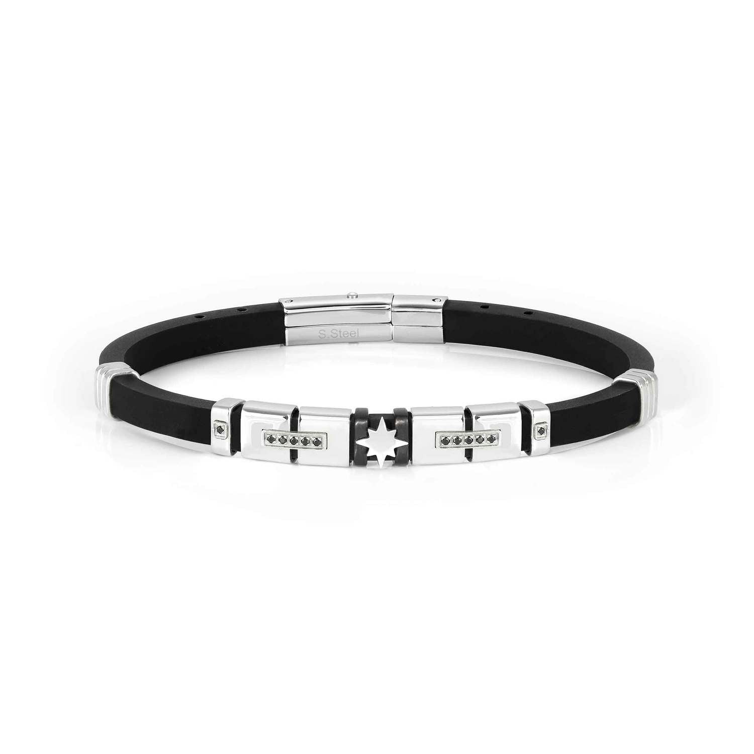 Nomination, CITY bracelet in steel, cz and rubber (014_Wind Rose)