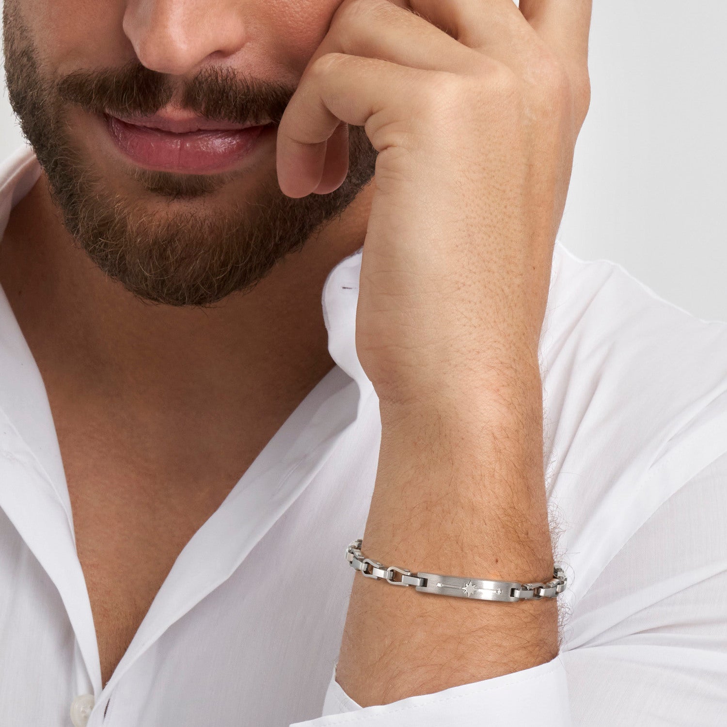 Nomination, MANVISION bracelet in steel and cubic zirconia (014_Wind Rose)