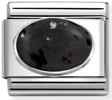 Nomination, Composable Classic HARD STONES steel and 925 sterling silver (43_LAVA STONE MAT)