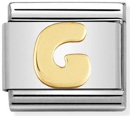 Nomination, 18K altınlı paslanmaz Çelik COMPOSABLE klasik harfler (07_g)