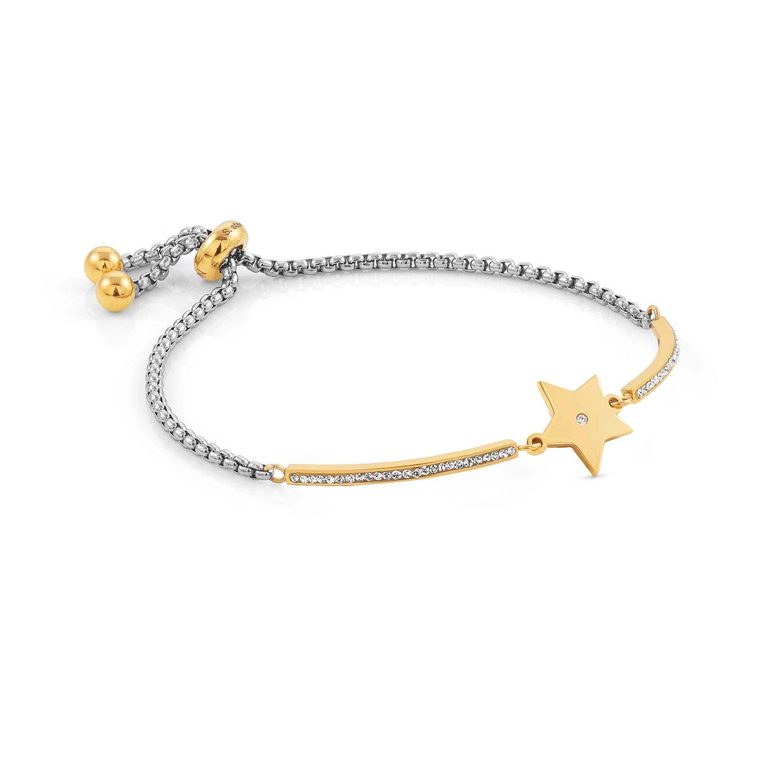 Nomination,MILLELUCI çelik bileklik ve cubic zirconia (GOLD RICH) (023_Star)
