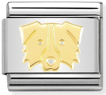 Nomination, COMPOSABLE klasik semboller ve çelik ve 18k altın (59_border collie)