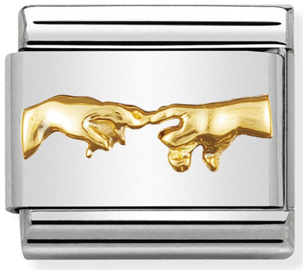 Nomination, 18k altınlı paslanmaz Çelik COMPOSABLE klasik RELIEF (12_creation)
