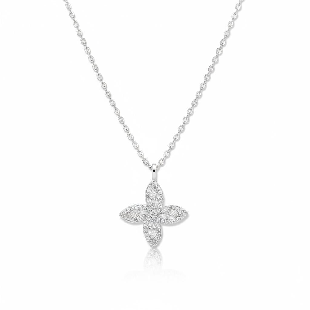 Gümüş Yonca Kolye