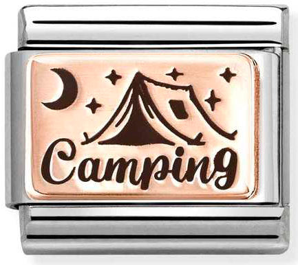 Nomination, Composable Classic PLATES (IC) steel and 9k rose gold (21_Camping)