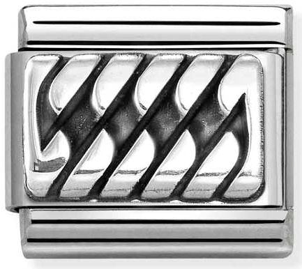 Nomination, Composable Classic PLATES OXIDIZED steel and 925 sterling silver (59_Braid)