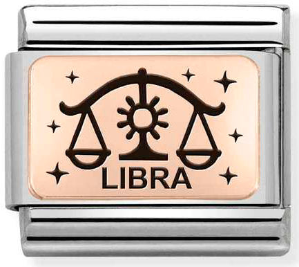Nomination, COMPOSABLE klasik ZODIAC (IC) çelik ve 9k altın (07_libra)