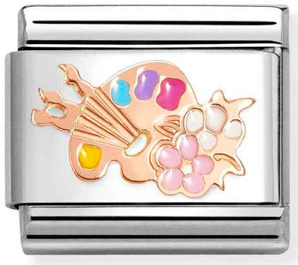 Nomination, Composable Classic SYMBOLS steel, enamel and 9k rose gold (30_Color palette)