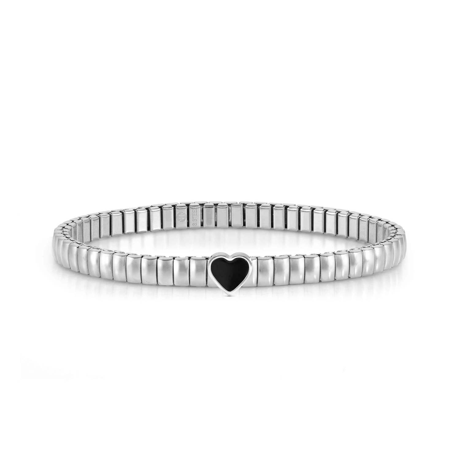 Nomination, XTE XSMALL BRACELET ED, Çelik ve Taş Yaşamı (101_Siyah akik Heart)